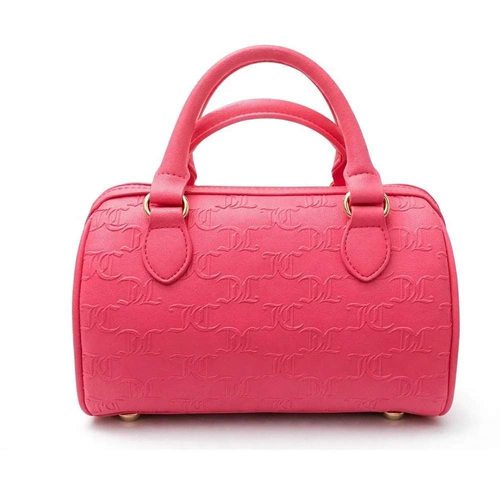 Juicy Couture All About That Bling Satchel Pink Lemonade Monogram Bag New